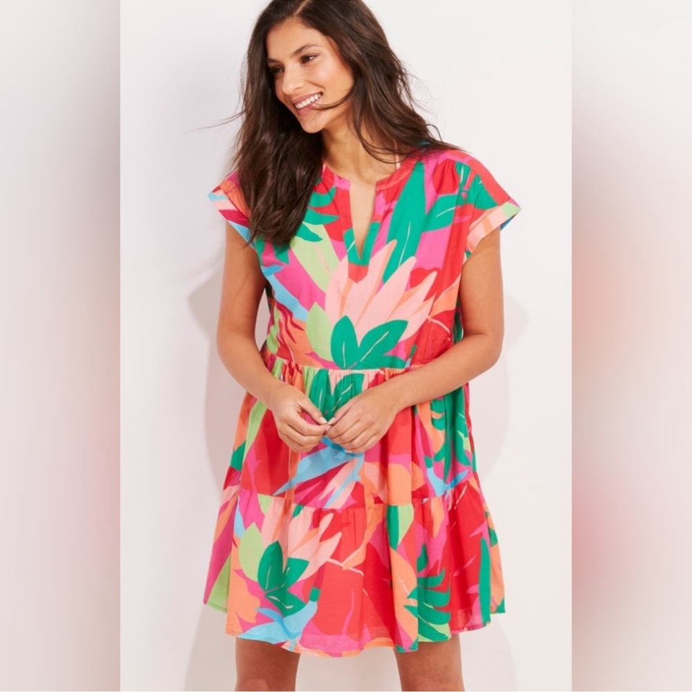 ~Vineyard Vines La Palmeraie Cotton Mini Dress in Floral 🌺